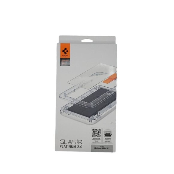 Spigen Glas.tR Platinum Tempered Glass Screen Protector for Galaxy S21+ 5G - Picture 2 of 3